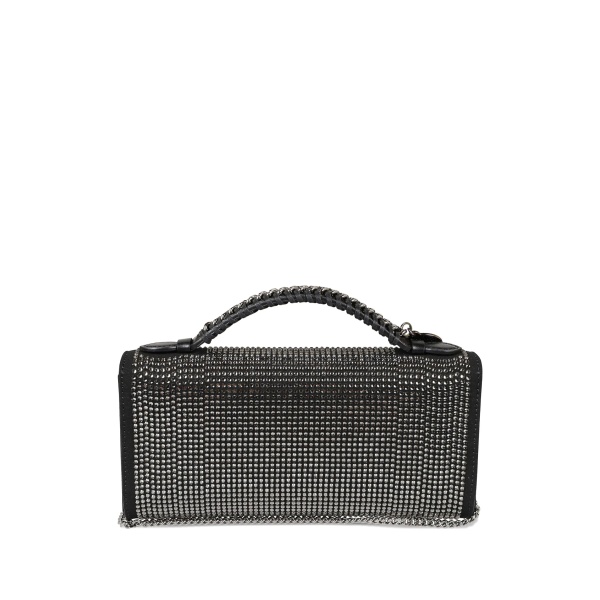 crystal-embellished chain-handle clutch