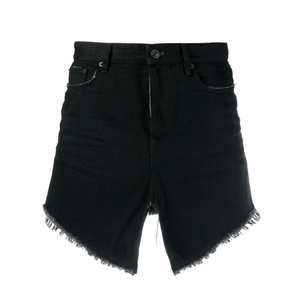 Cut-up denim miniskirt