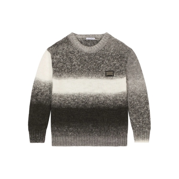 dégradé stripe crew-neck jumper