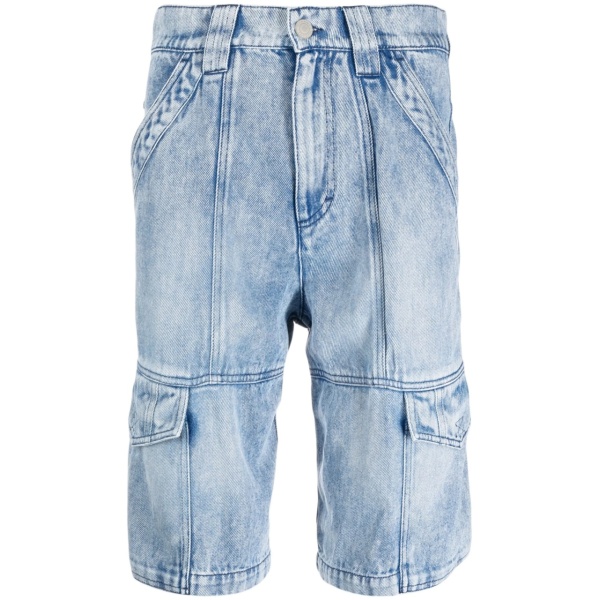 denim cargo shorts