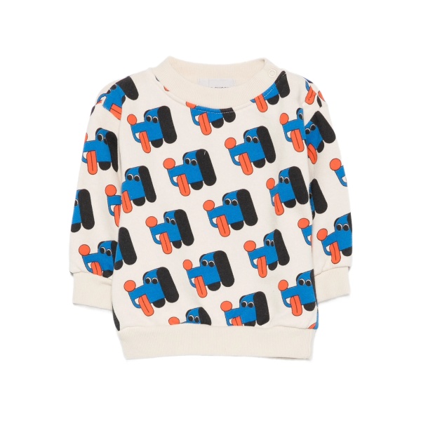 dog-print sweatshirt