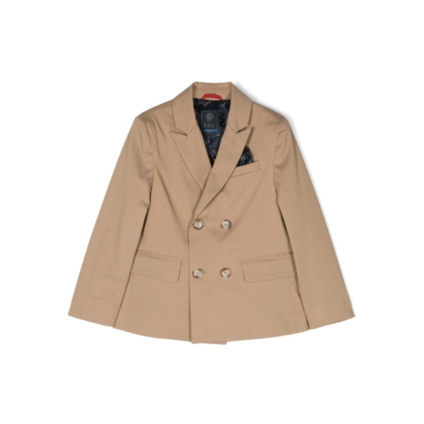 double-breasted long-sleeve blazer