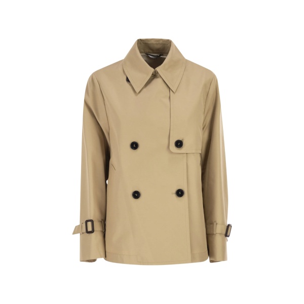 double-breasted trench jacket