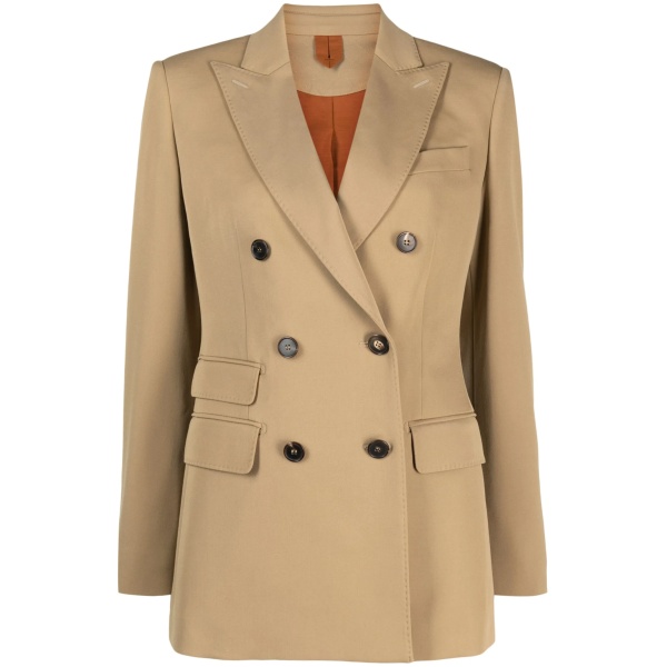 double-breasted wool blazer