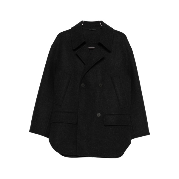 double-breasted wool coat