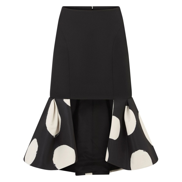 double-flounce midi skirt