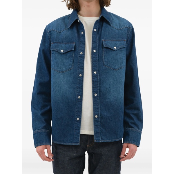double-pocket denim shirt
