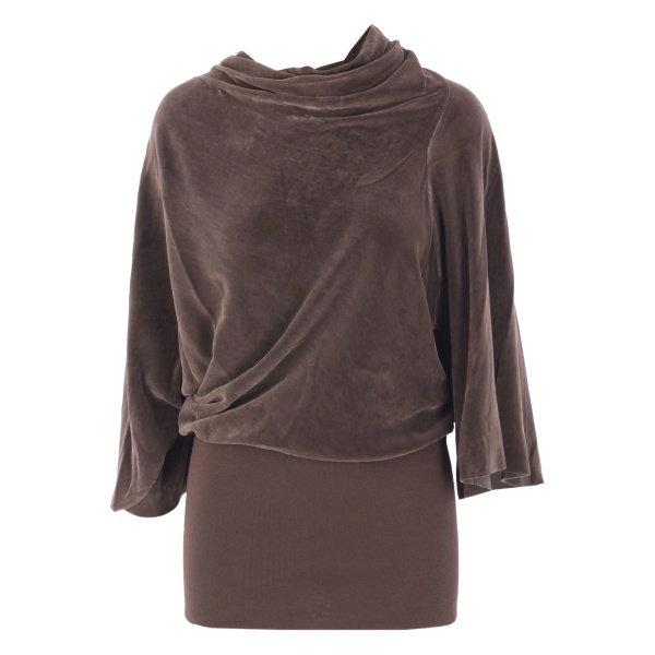 draped cowl-neck top