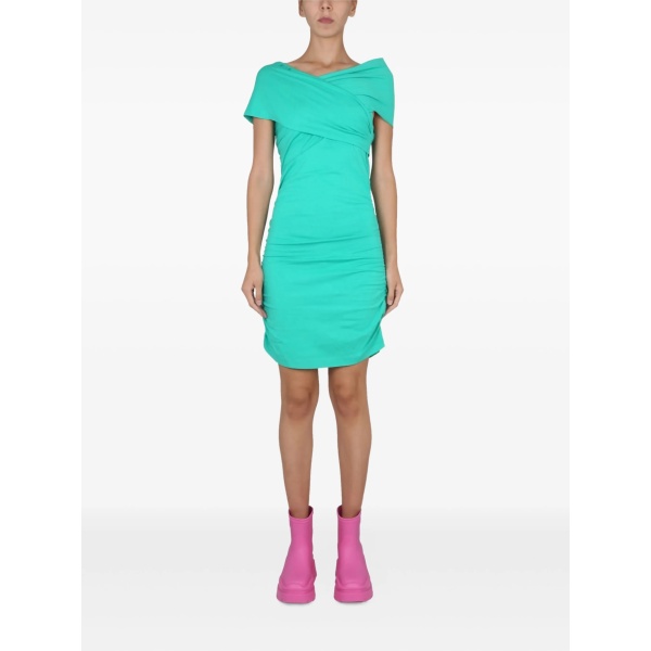 draped-detail mini dress