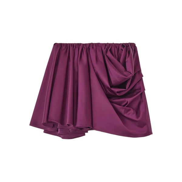 draped mini skirt