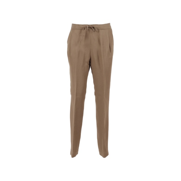 drawstring pleated trousers