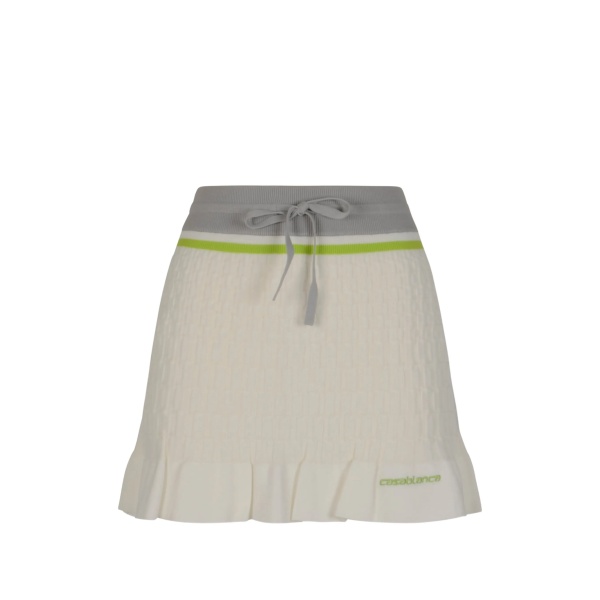 drawstring ruffled mini skirt