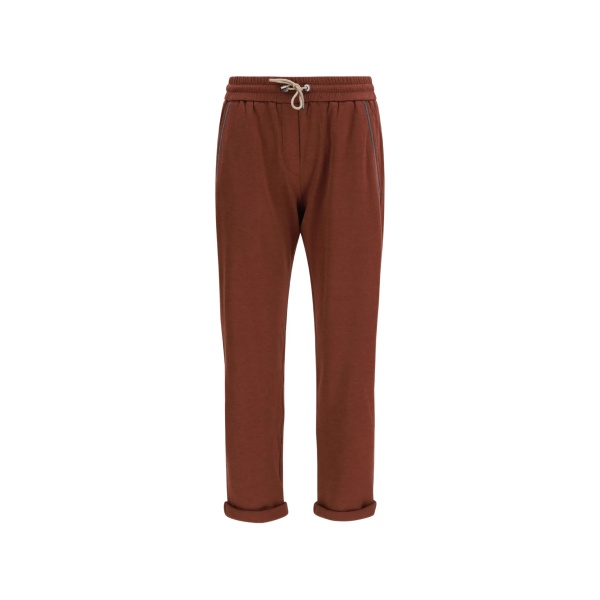 drawstring turn-up track pants