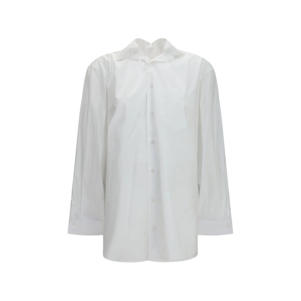 elasticated-collar shirt