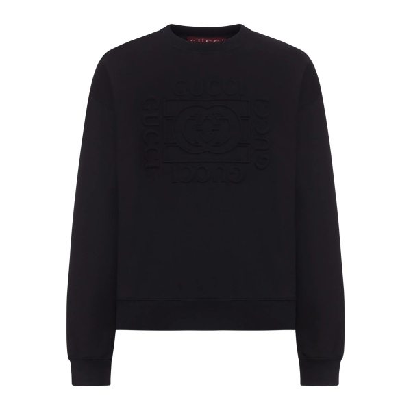 embossed logo sweatshirt