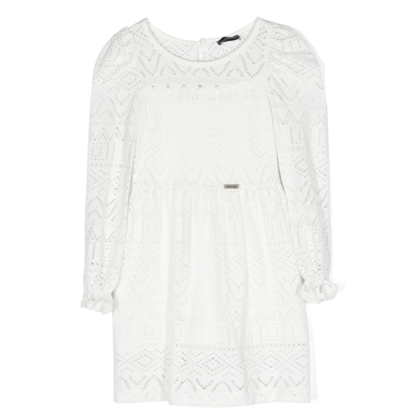 embroidered cotton-blend midi dress