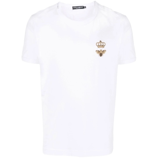 embroidered cotton T-shirt