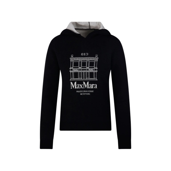 embroidered-logo hoodie