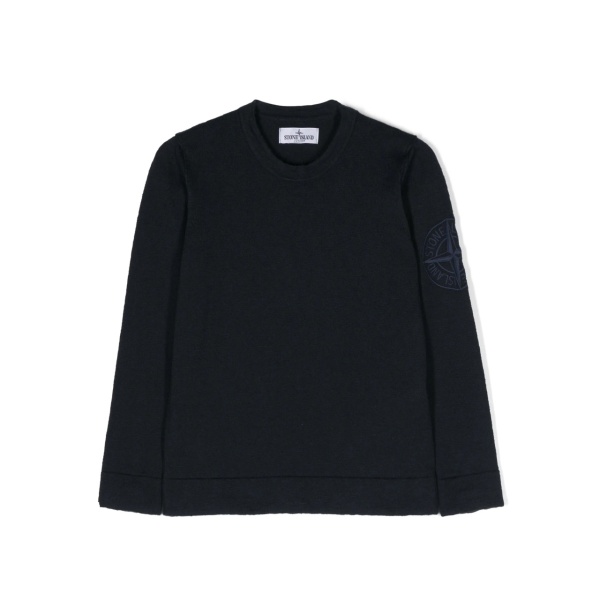 embroidered-logo knitted jumper