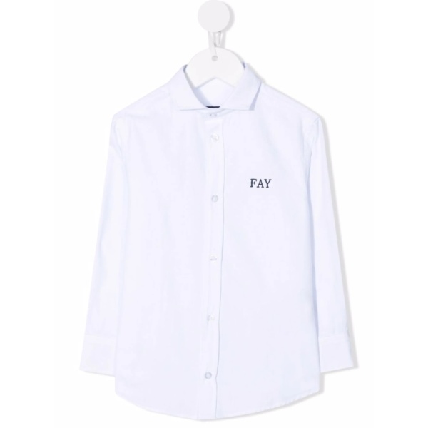 embroidered-logo long-sleeved shirt