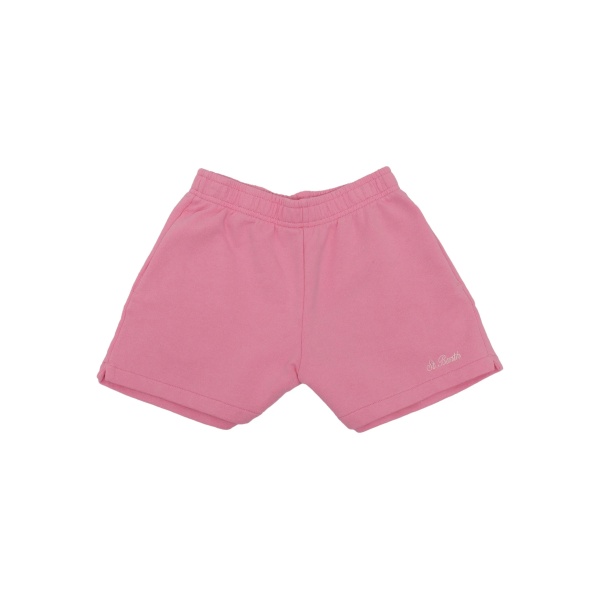 embroidered-logo shorts
