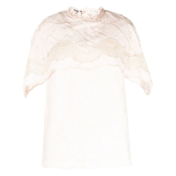 embroidered short-sleeve blouse