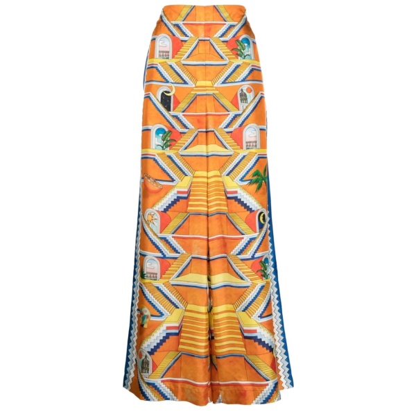Escalier Infini silk wide-leg trousers