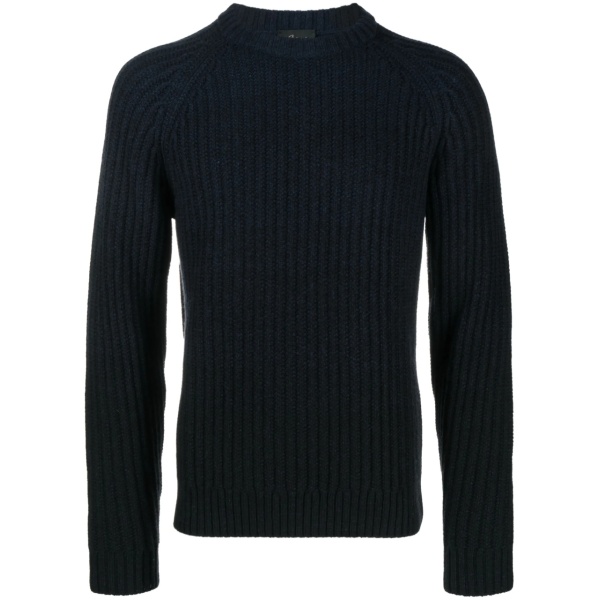 fisherman's-knit long-sleeved jumper