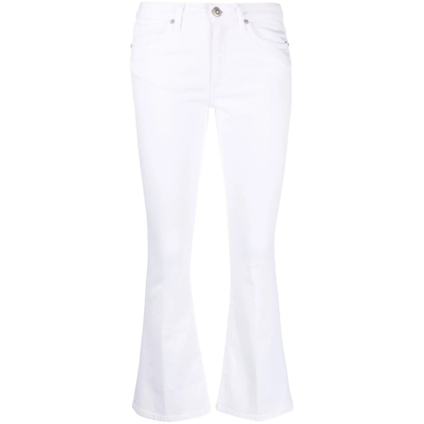 flared-cuff cropped jeans