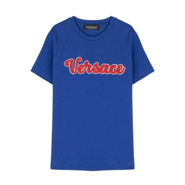 flocked-logo cotton T-shirt