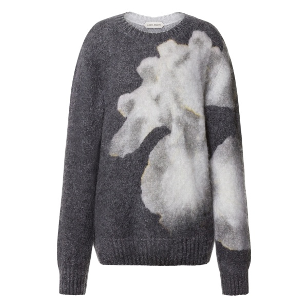 floral-intarsia knit sweater