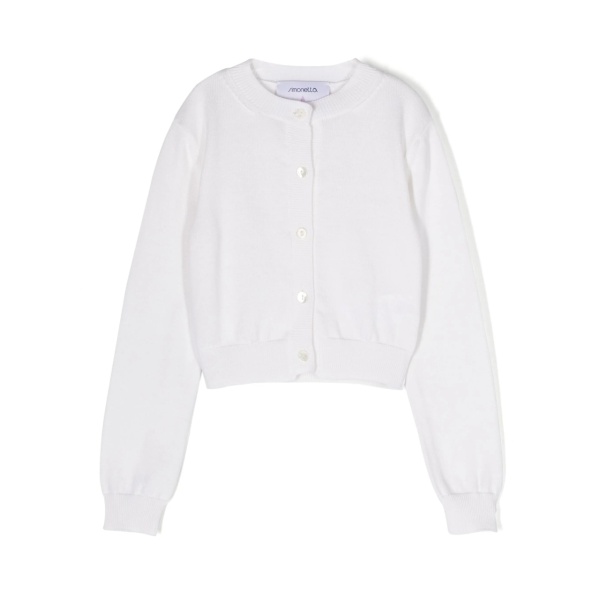 floral-motif cotton-blend cardigan