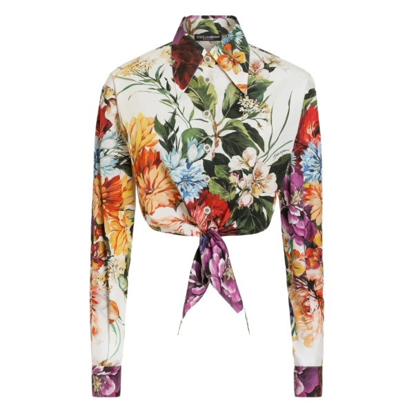 floral-print blouse