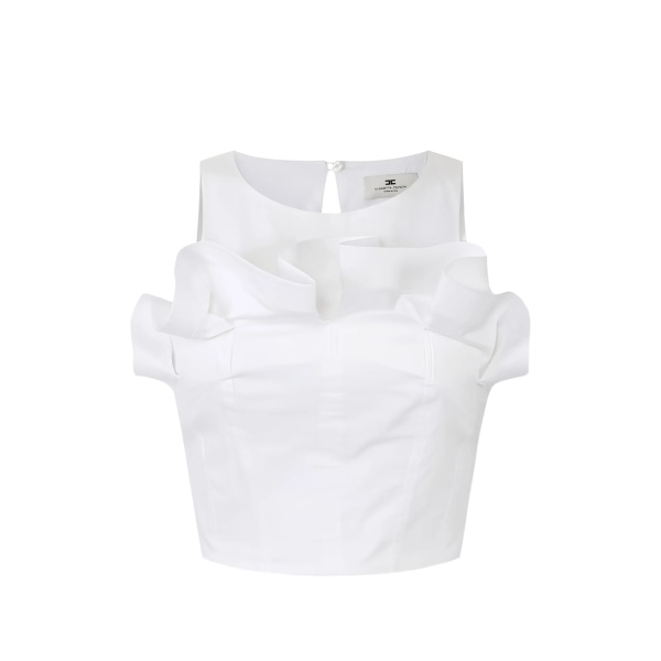 flounce crew neck top