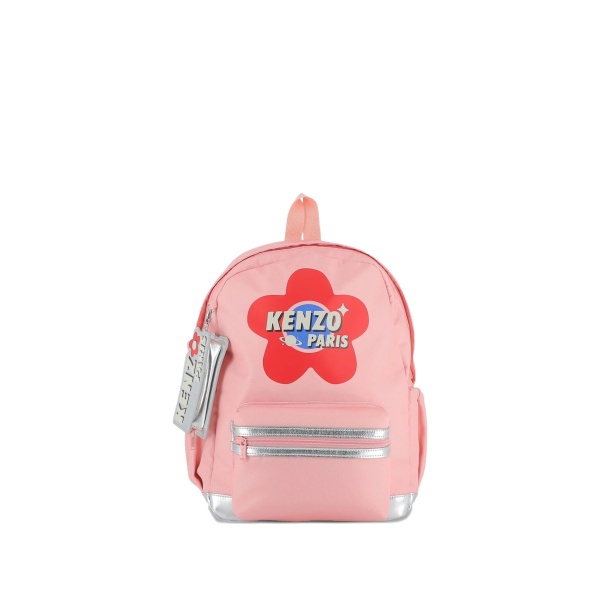 flower-appliqué backpack