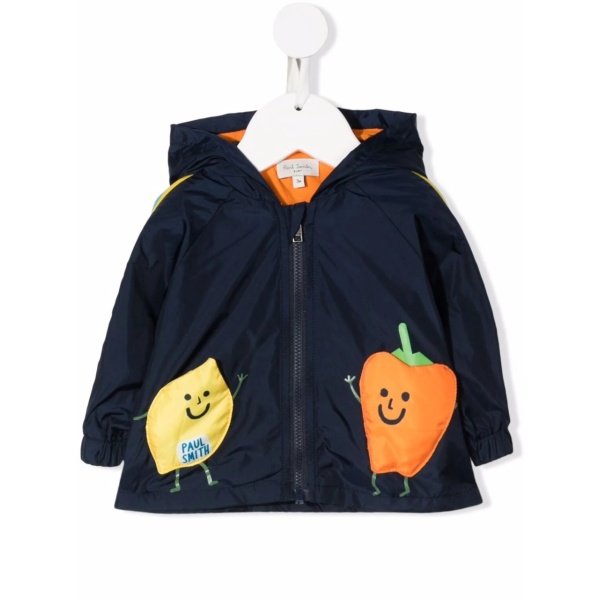 fruit print hooded jacket