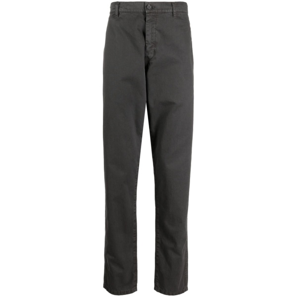 gabardine straight-leg trousers