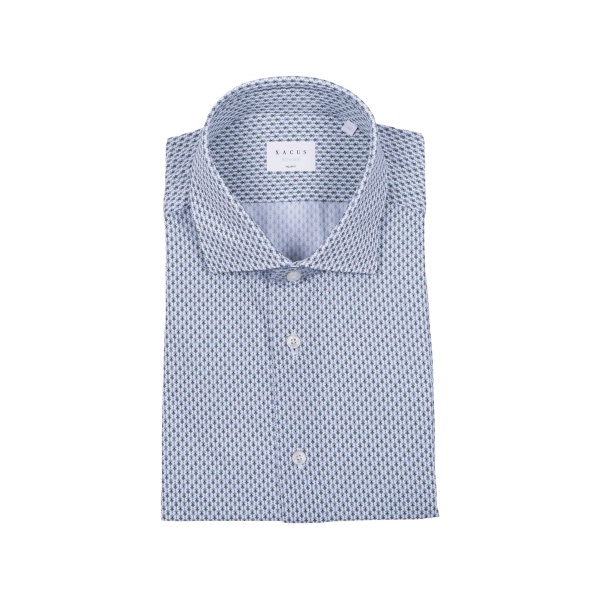 geometric-print shirt