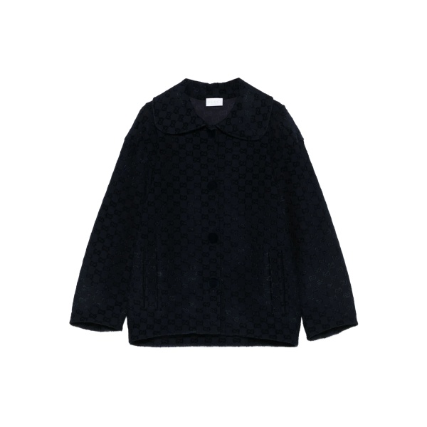 GG-pattern Peter Pan-collar jacket