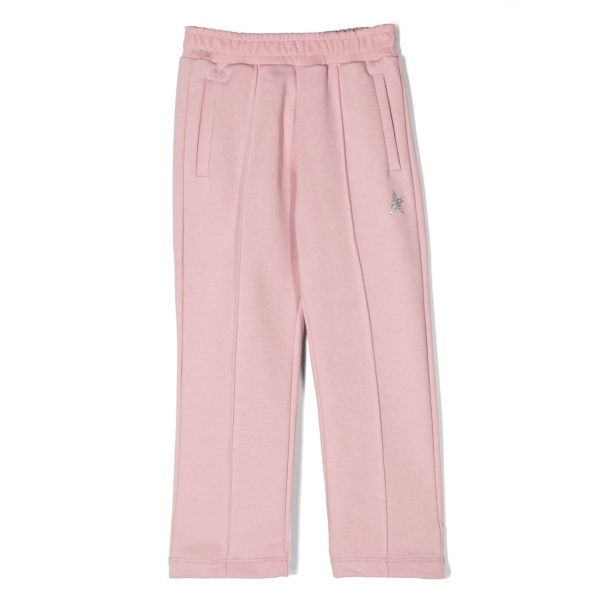 glitter star-patch track pants