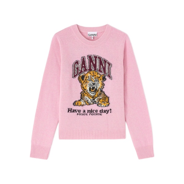 graphic crewneck knitwear