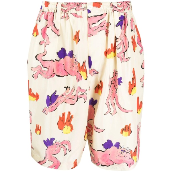 graphic-print bermuda shorts
