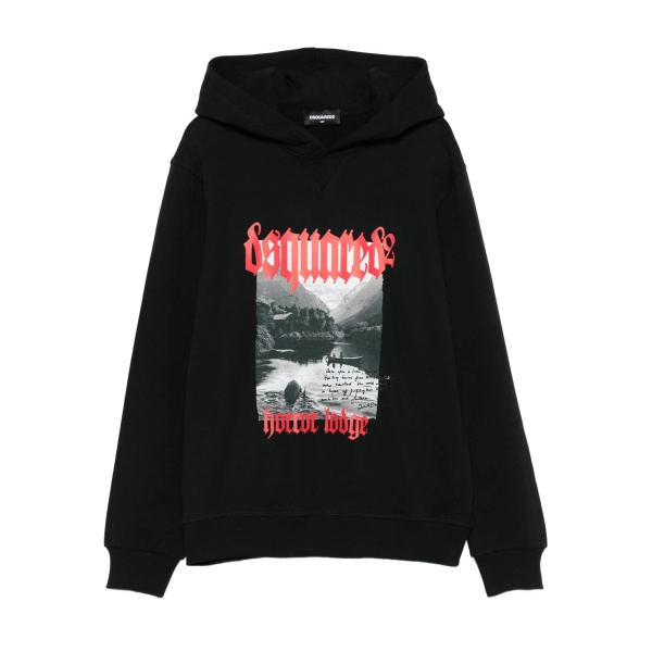 graphic-print hoodie