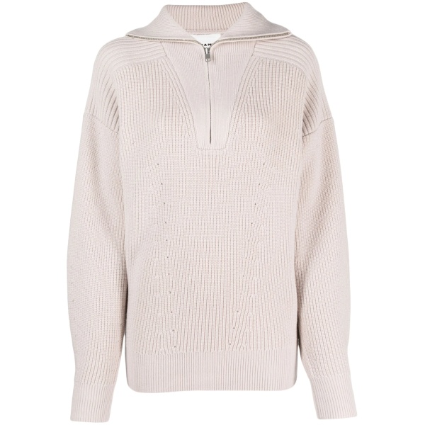 half-zip wool jumper