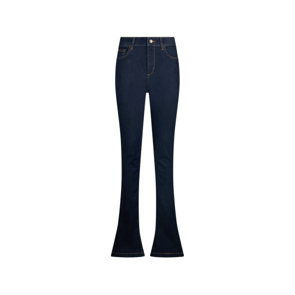 high-rise zipped jeans