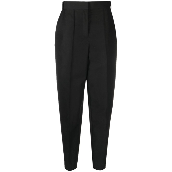 high-waisted tapered trousers