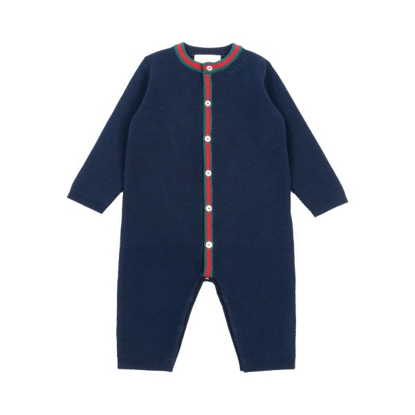 honeycomb-texture buttoned babygrow
