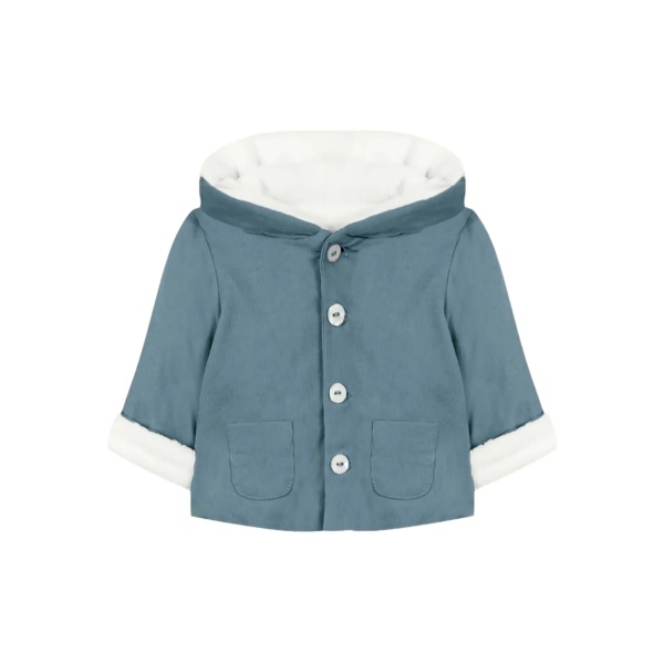 hooded-pompom jacket