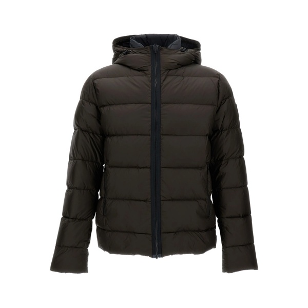 hooded quilted coat