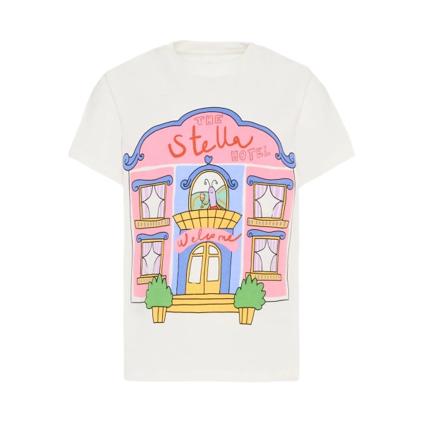 hotel-print short-sleeve T-shirt
